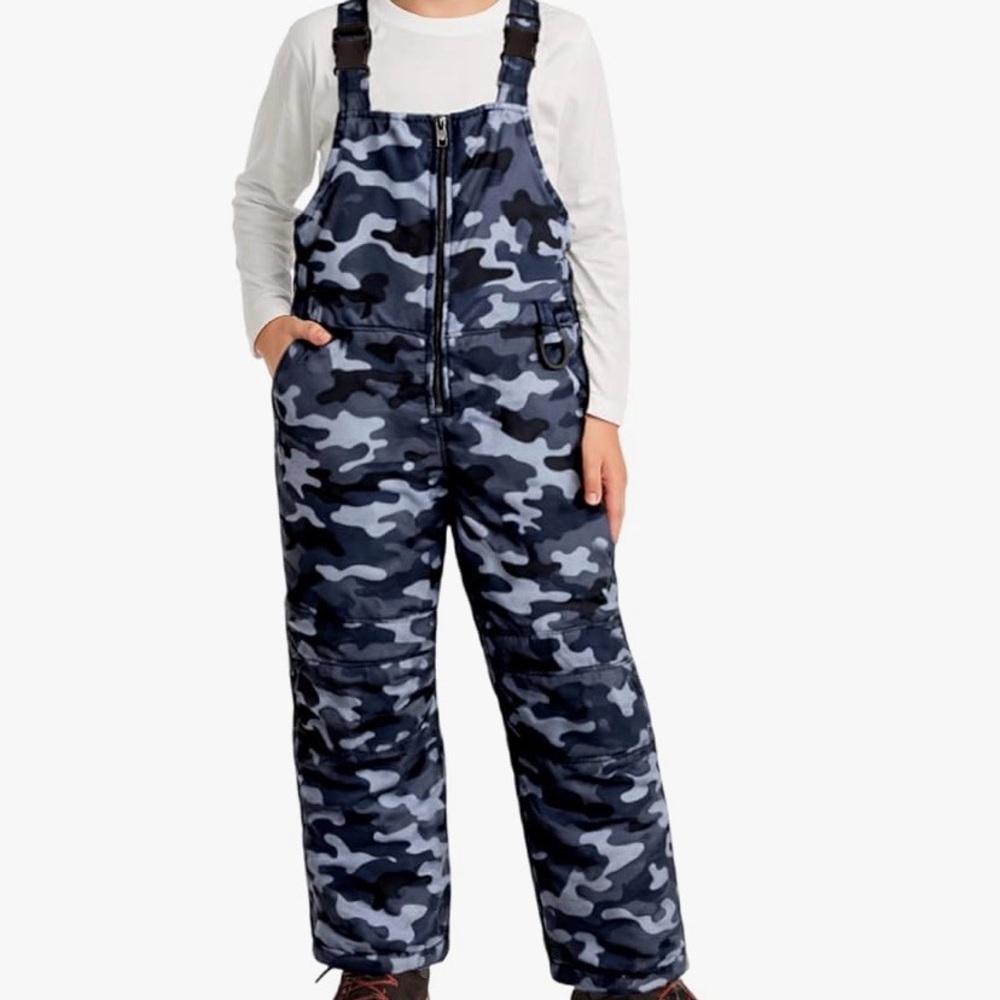 Arctic Hero Kids' Camouflage Puffer Bib Overalls Coveralls